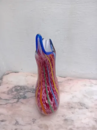 Jarrón de cristal Murano multicolor