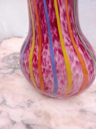 Jarrón de cristal Murano multicolor