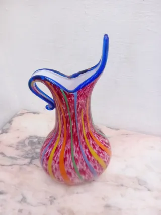 Jarrón de cristal Murano multicolor