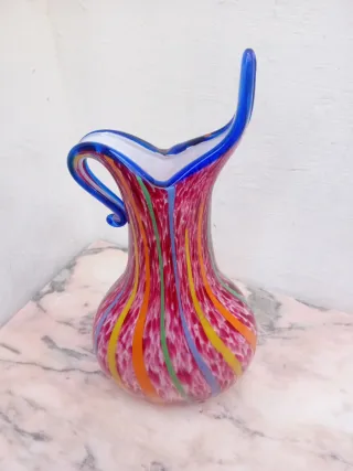 Jarrón de cristal Murano multicolor