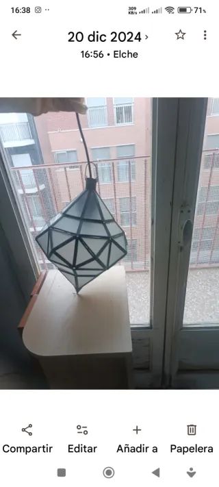 Lámpara Árabe Cristal Colgante