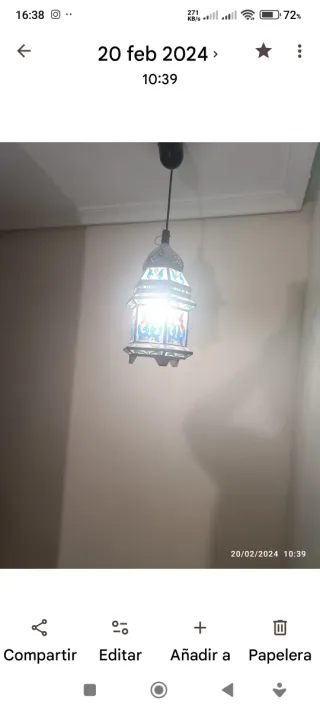 Lámpara Árabe Cristal Colgante