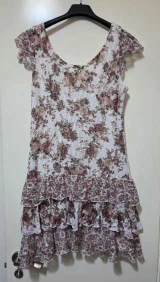 Vestido volantes Promod