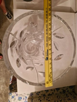Vaso in vetro decorato altezza cm 30