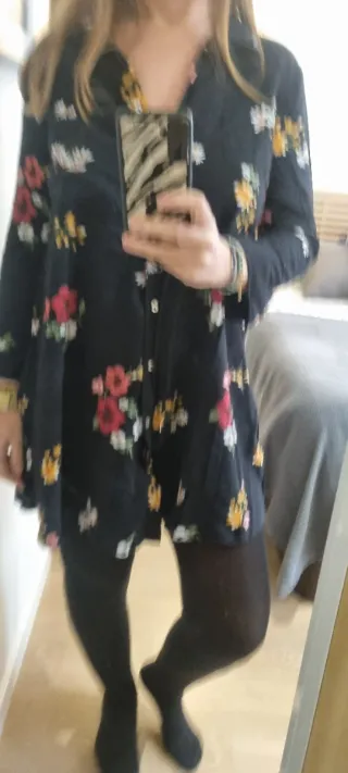 Vestido camisero estampado floral