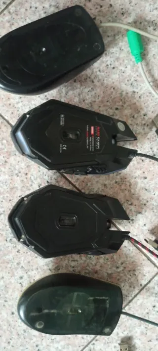 Lote 4 Ratones Ordenador (Beige y Negro)