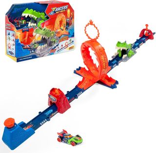 T-Racers Mix ‘N Race Volcanosaurus Pista para Coch