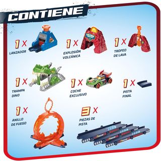 T-Racers Mix ‘N Race Volcanosaurus Pista para Coch