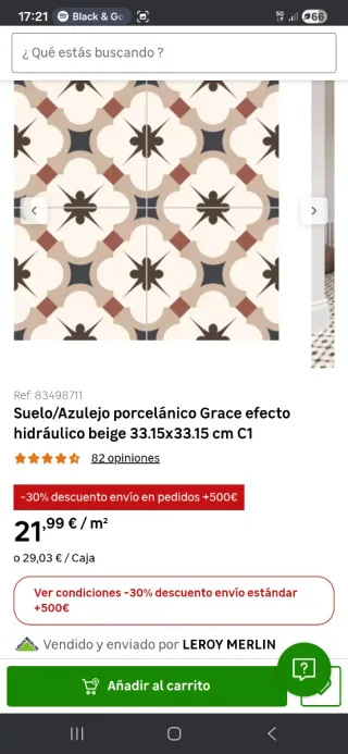 1 caja de Baldosas Leroy Merlin Baño/Cocina