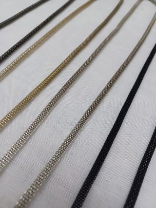 Collana multistrato argento e nero