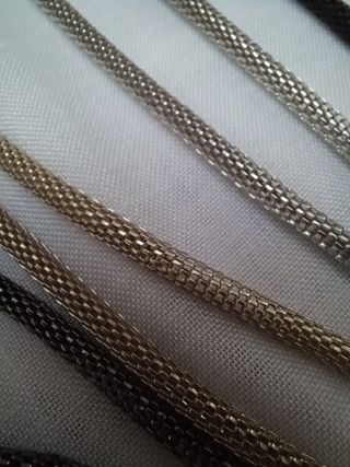 Collana multistrato argento e nero