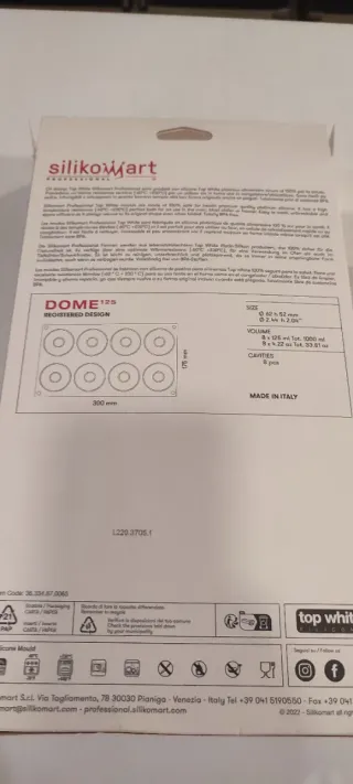 3 Moldes Silicona Silikomart Dome