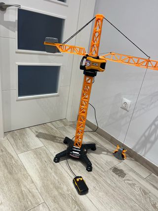 Grúa de juguete JCB naranja