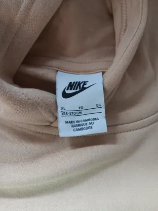 Sudadera Nike Beige con Logo