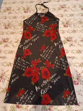 Vestido Orsay Negro y Rojo