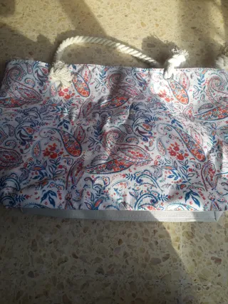 Bolso de playa estampado paisley