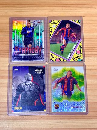 Lote 4 cromos Topps Ronaldo Nazario
