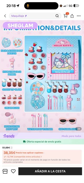 Colección Sheglam Hello Kitty