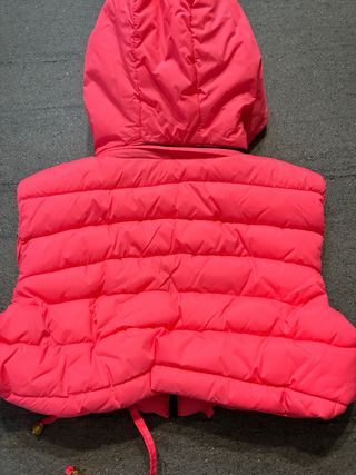 Piumino smanicato bambina/ragazza fucsia