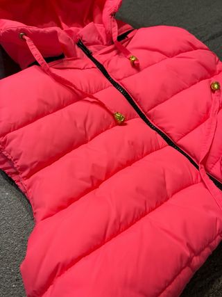 Piumino smanicato bambina/ragazza fucsia