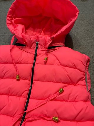 Piumino smanicato bambina/ragazza fucsia