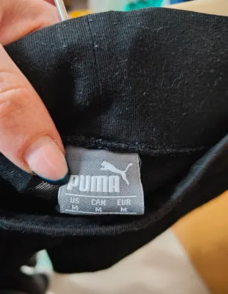Leggings Puma Negros Talla M Raya Lateral