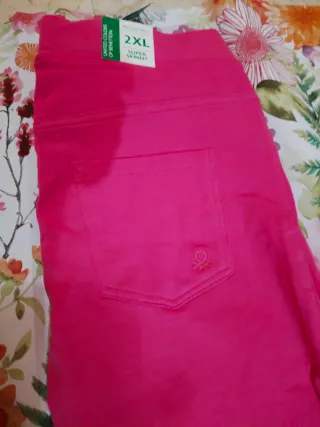 Pantaloni Benetton fucsia taglia 2XL