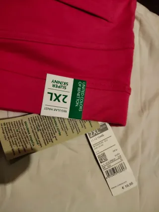 Pantaloni Benetton fucsia taglia 2XL