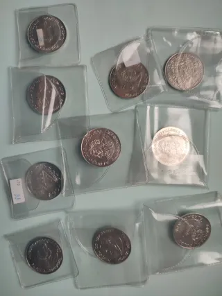 10 Monedas Medallones Plaza Salamanca de plata
