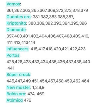 Cambio cromos Adrenalyn XL