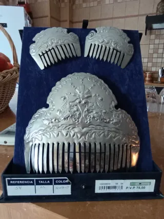 Aderezo Fallera Niña y Peinetas Plata