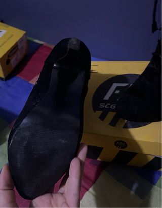 Botines tacón negro Blanco talla 38