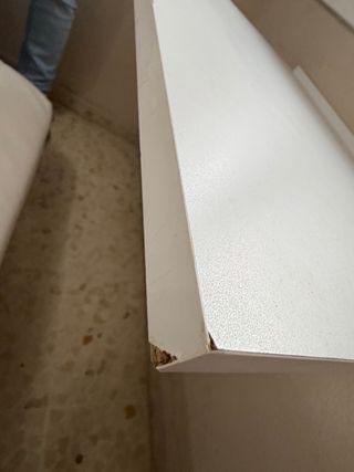 Mesa plegable estudio madera blanca