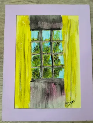 Pintura ventana acuarela