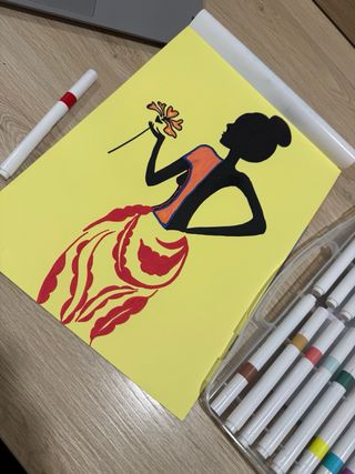 Lámina silueta de mujer