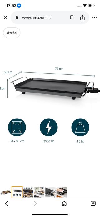 Plancha Eléctrica para Asar
