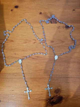 2 Rosari perline chiare