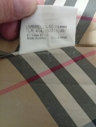 Paraguas Burberry Bastón Arce Como Nuevo