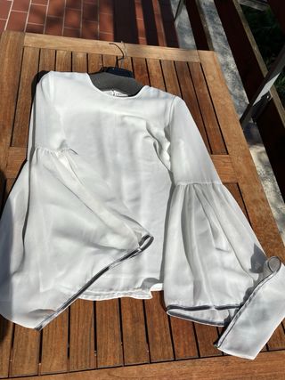 Blusa Fracomina bianca manica a campana