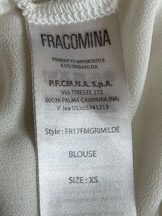 Blusa Fracomina bianca manica a campana
