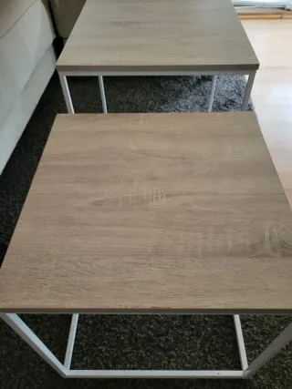 Conjunto Mesitas Nido Centro Salón Madera y Metal