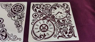 Plantillas Stencil Relojes y Engranajes