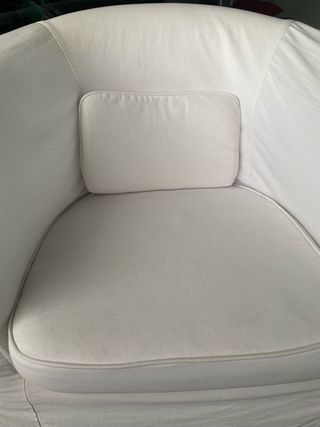 Sillón Ikea Tullsta Blanco con funda de tela blanc