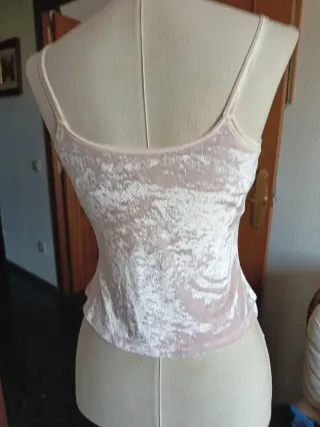 Top lencero rosa y blanco sin estrenar y