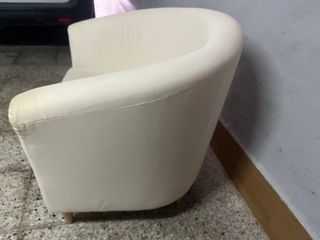 Sillón individual beige tela