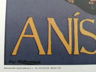 Cartel Anís del Mono.  Ramón Casas. 40x32