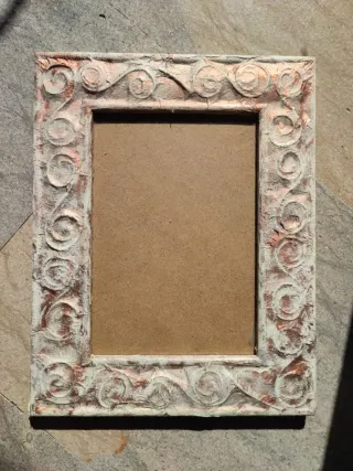 Cornice porta foto decorata rilievo