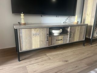Mueble Salón Madera y Metal