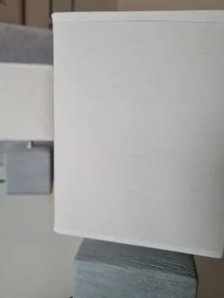 Coppia Lampade Tavolo Pietra Tessuto