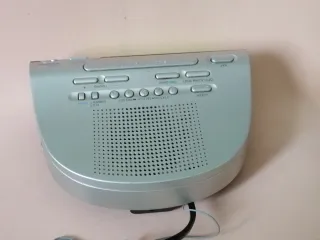 Radio Despertador Sony Plata/Azul